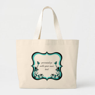 Bolsa de marco floral suave, turquesa