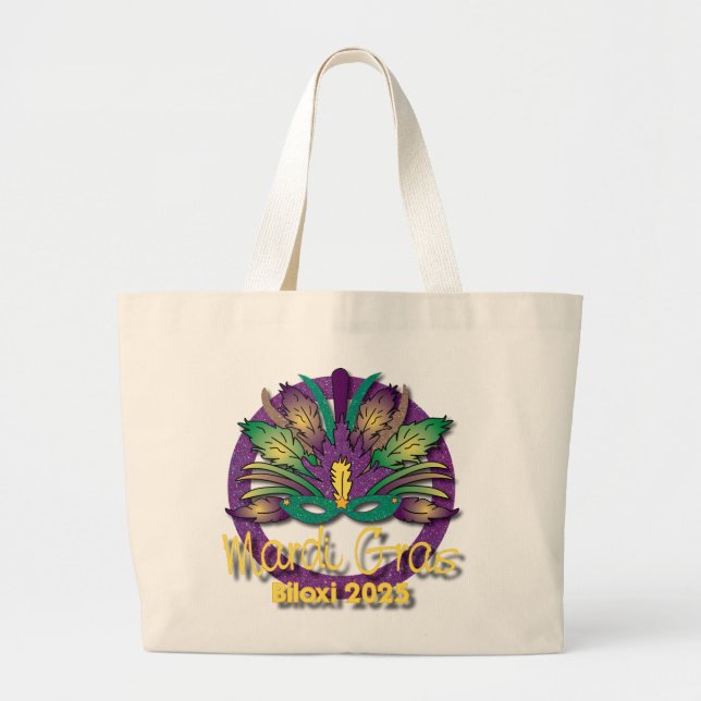 Bolsa de Máscara Mardi Gras 2025 - Biloxi, MS (Frente)