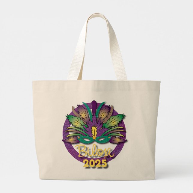 Bolsa de Máscara Mardi Gras 2025 - Biloxi, MS (Reverso)