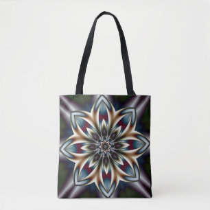bolsa de metal fractal de flor de cristal