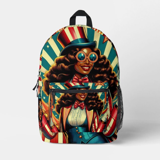 Bolsa de mochila del diseñador de arte pop america (Anverso)