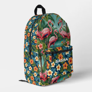 Bolsa de mochila hawaiana Flamingo tropical person