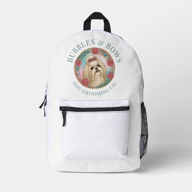 Bolsa de mochilero para aseo de Shih Tzu (Anverso)