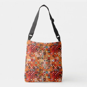 bolsa de moda de círculos de moda naranja quemado