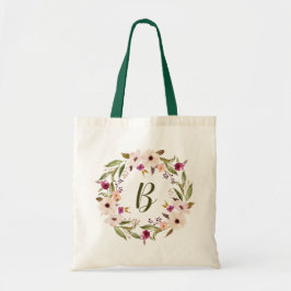 Bolsa de Monograma Bohemiana Floral de color agua