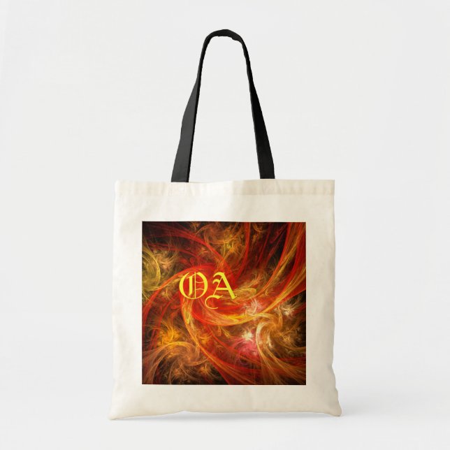 Bolsa de Monograma de arte abstracto de Firestorm (Frente)
