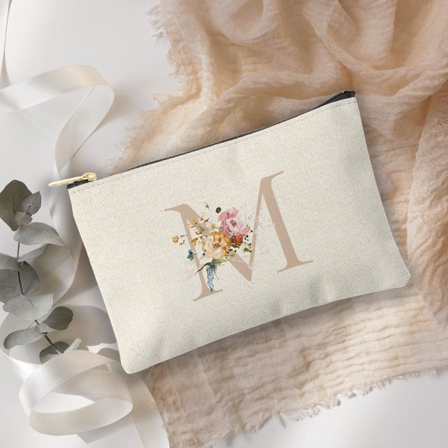 Bolsa de Monograma de Bouquet Floral Cosmética/Acc (Subido por el creador)