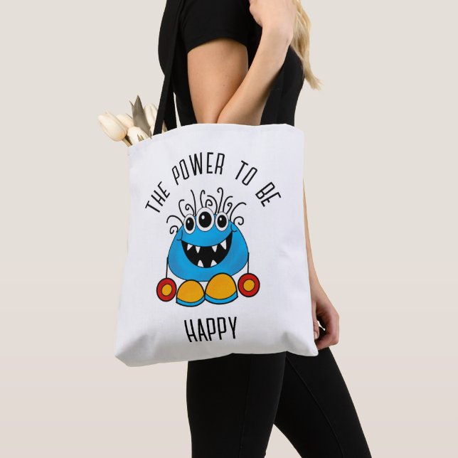 BOLSA DE MONSTER TOTE - EL PODER PARA SER FELIZ (Detalle)