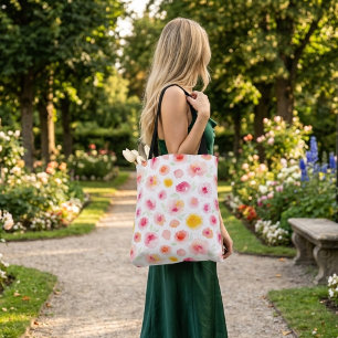 Bolsa de naranja rosa fina, de color floral