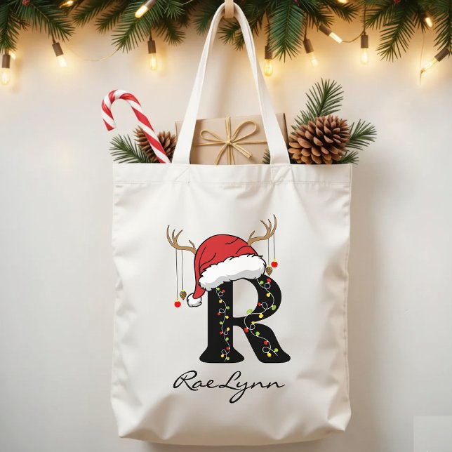 Bolsa de Navidad de Santa Personalizada para Famil (Christmas gift for mom, Christmas bag for friends, Christmas bag for coworkers, Christmas bulk bags,)