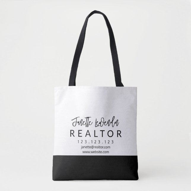 Bolsa de negocios personalizada Realtor Tote Bag (Anverso)