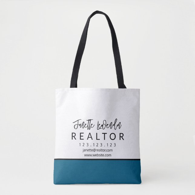 Bolsa de negocios personalizada Realtor Tote Bag (Anverso)
