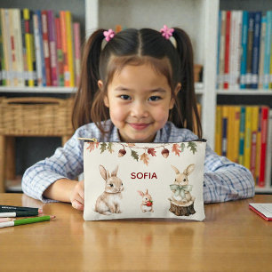 Bolsa de nombre acuarela Amigos del bosque