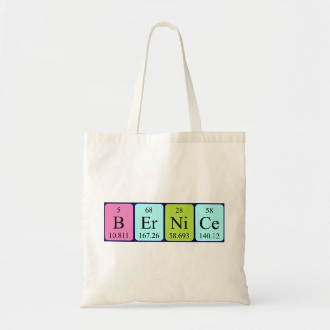 Bolsa de nombres de tabla periódica de Bernice (Frente)