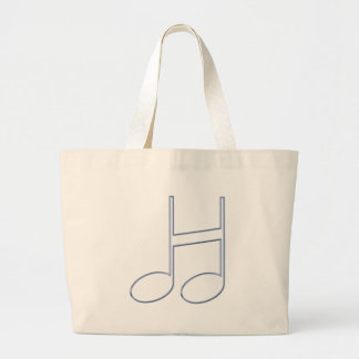 Bolsa de notas con letra H musical - diseño minima