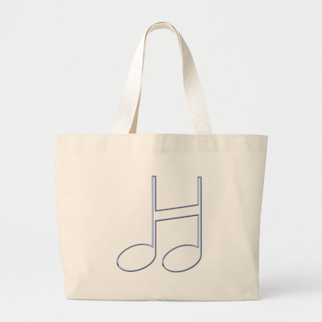 Bolsa de notas con letra H musical - diseño minima (Frente)
