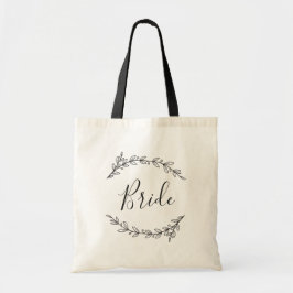 Bolsa de novia. Boda botánica en blanco y negro