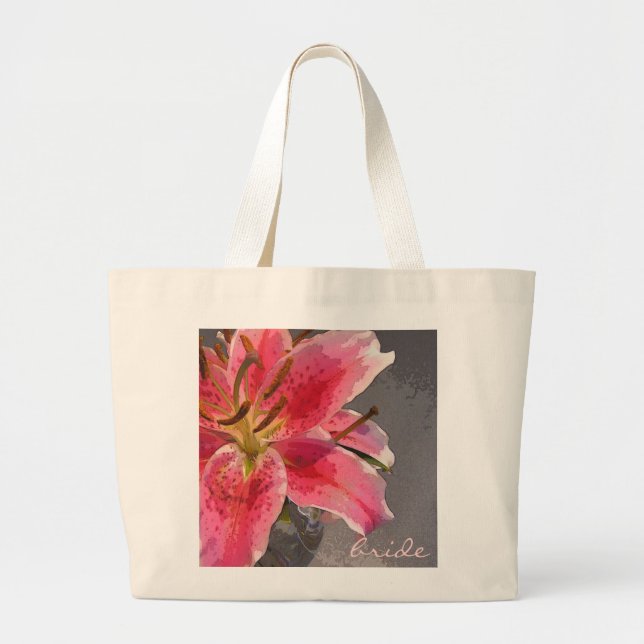 Bolsa de novia de Lily Blanca y Rosa (Frente)