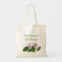Bolsa de novia/novio con flores de manzano rosadas
