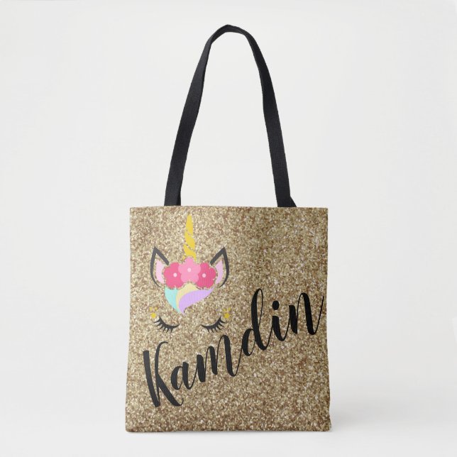 Bolsa de oro de unicornio personalizada (Anverso)