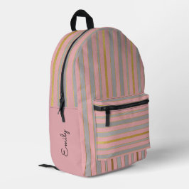 Bolsa de oro y rosa personalizada, para la escuela