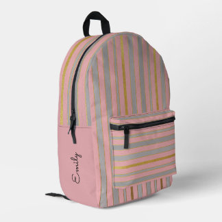Bolsa de oro y rosa personalizada, para la escuela