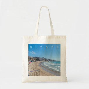 Bolsa de paja con vistas a la playa de Sitges