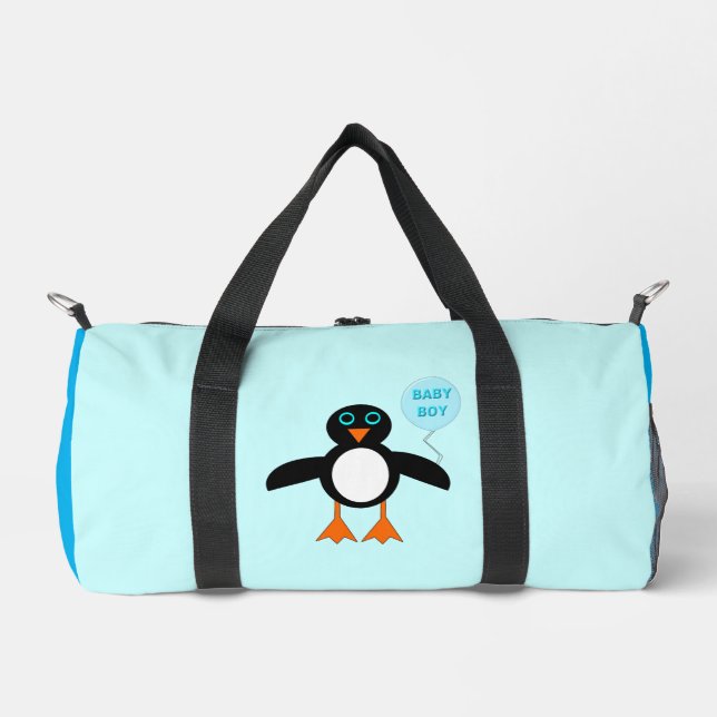 Bolsa de pañales de pingüino azul lindo (Anverso)
