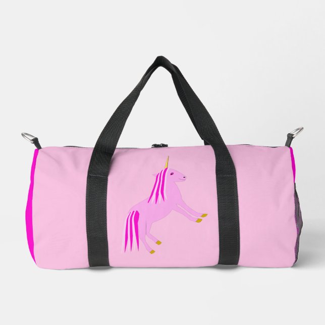 Bolsa de pañales de unicornio para bebé rosa de bo (Anverso)
