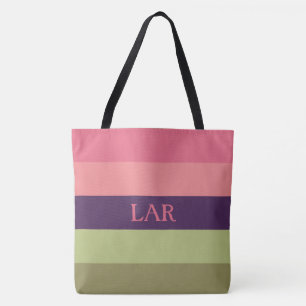 Bolsa de pañales monograma de tira de bonito