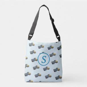 Bolsa de pañales monogramada con tema de camioneta
