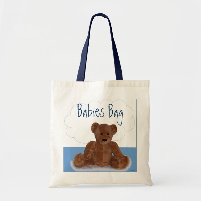 Bolsa de pañales para bebés azules (Frente)