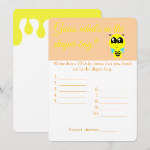 Bolsa de pañales, volante de tarjetas de juego Bab