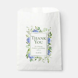 Bolsa De Papel 100.º cumpleaños Hidrangeas azules gracias