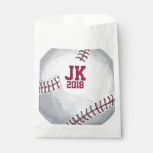 12 de los 12 Personalizados de béisbol Favor Bag
