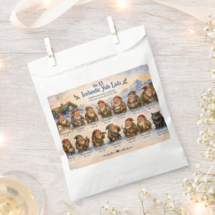 Bolsa De Papel 13 duendes islandeses de Yule Navidad en Islandia