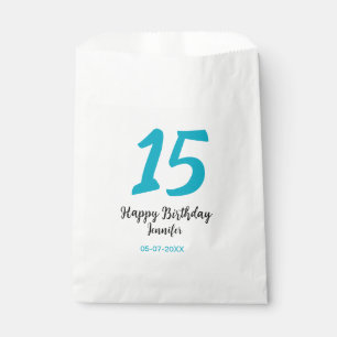 Bolsa De Papel 15 años quiencenera añadir fecha año azul templ