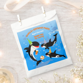 Bolsa De Papel 1.ᵉʳ cumpleaños bajo la orilla de la ballena bebé