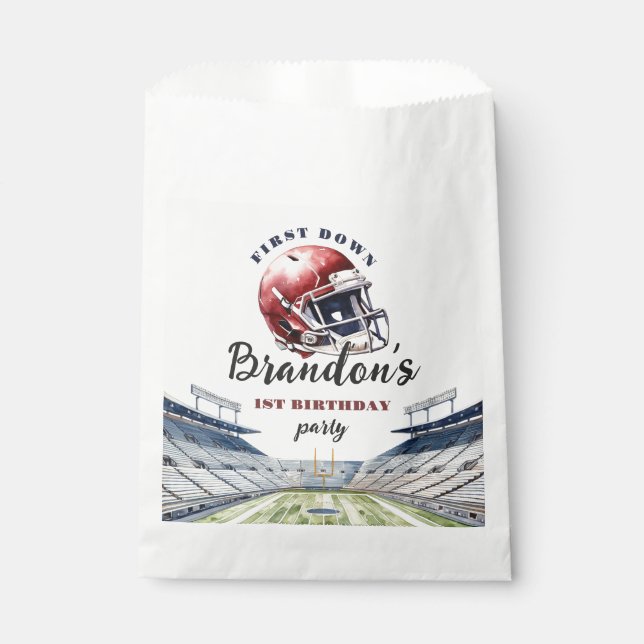 Bolsa De Papel 1.ᵉʳ cumpleaños de fútbol de un año de vida (Anverso)