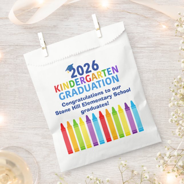 Bolsa De Papel 2026 Kindergarten Graduation Custom School Party (Cortado)