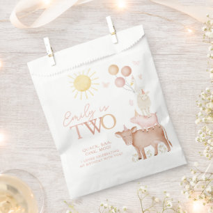 Bolsa De Papel 2.ª granja de animales Chicas de Fiestas de Barnya