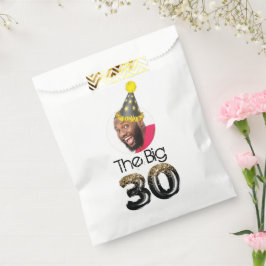 Bolsa De Papel 30.ª foto de cumpleaños simple gracioso