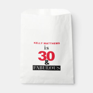 Bolsa De Papel 30 y trigésimo cumpleaños fabuloso
