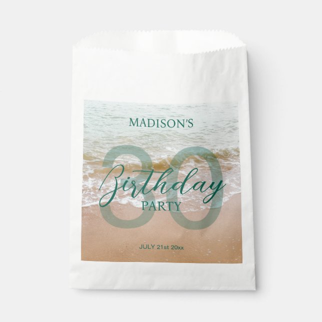 Bolsa De Papel 30th Birthday Beach Party (Anverso)