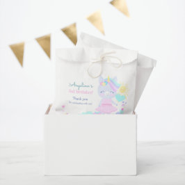 Bolsa De Papel 3.ᵉʳ cumpleaños con un lindo unicornio.