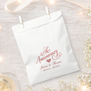Bolsa De Papel 40º Aniversario de Boda de Rubí