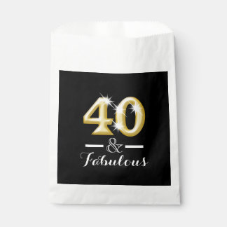 Bolsa De Papel 40 y fabuloso cumpleaños de oro negro