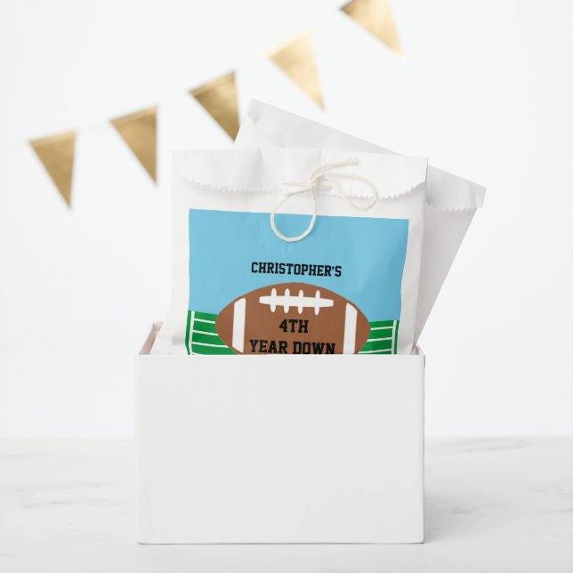 Bolsa De Papel 4.º cumpleaños del fútbol (Fiesta)