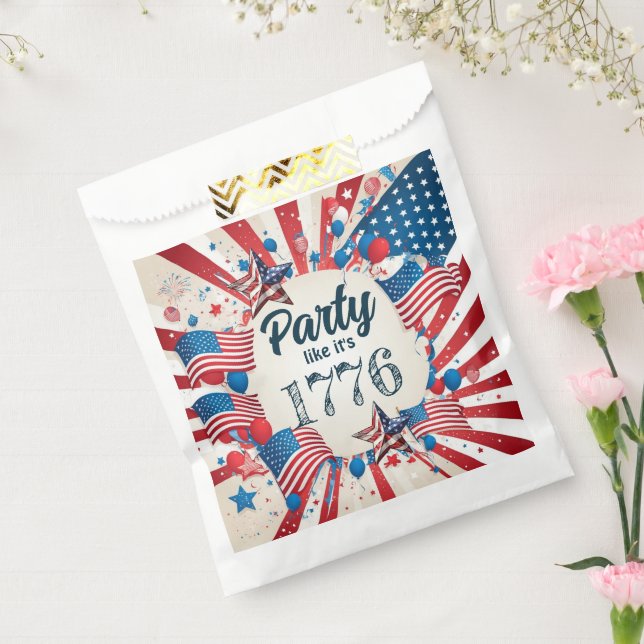Bolsa De Papel 4 de julio Fiesta (Sellado)
