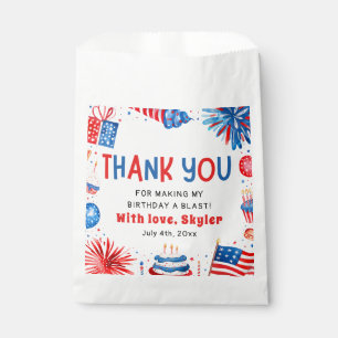 Bolsa De Papel 4 de julio, fiesta de cumpleaños del Día del Blanc